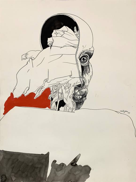 Francesc Artigau: untitled mixed media (1975)