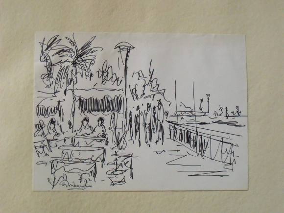 Giuseppe Tribaudino. Drawing or sketch with a marker. 