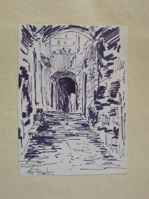 Giuseppe Tribaudino. Marker drawing or sketch. 