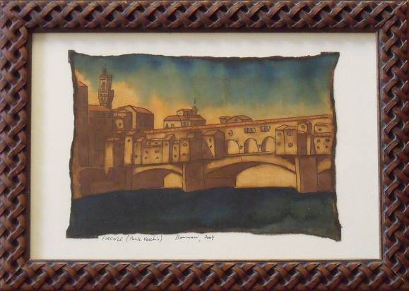 Bonimani. Paint on Firenze leather. Florence. 