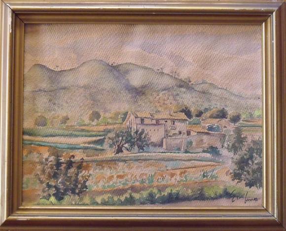 E. Coll Bonet. Watercolor on paper. 