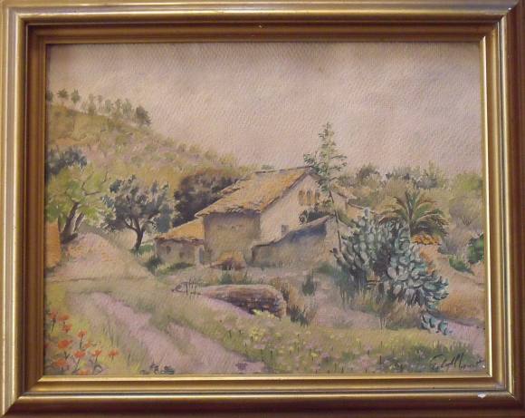E. Coll Bonet. Watercolor on paper. 