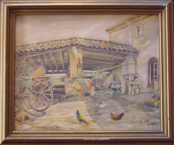 E. Coll Bonet. Watercolor on paper. 