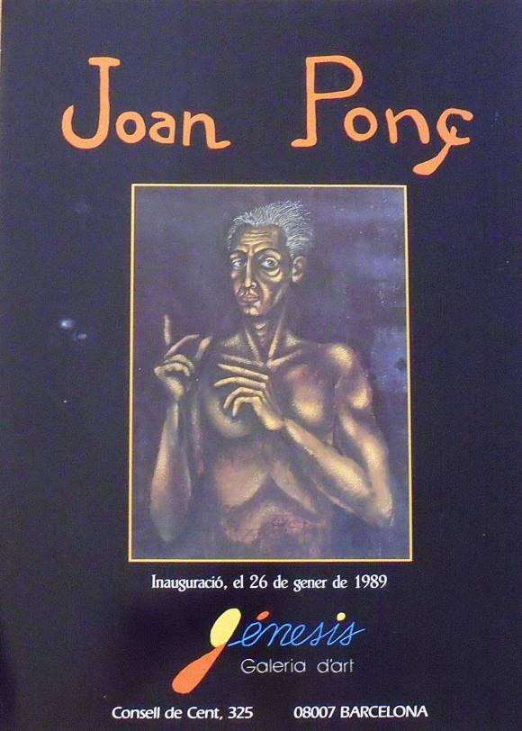 Joan Ponç. 1989 Exhibition Poster. Génesis Art Gallery. Barcelona. 60x44 cm.