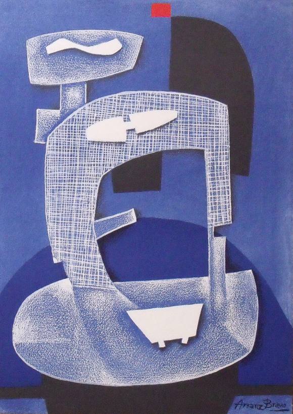 Arranz-Bravo. “Blue Passion” Lithograph. 45x32cm. 2000. Certificate of authenticity. Numbered B6/1000. Signed on plate. With folder.