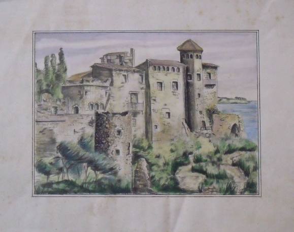 Maria Teresa Navarro. Watercolor drawing on paper. 