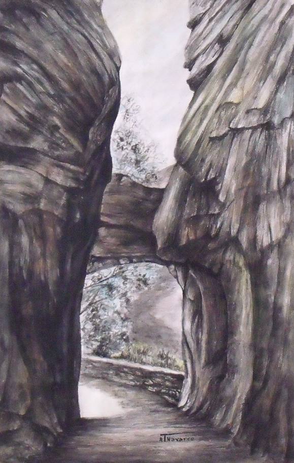 María Teresa Navarro. Watercolor drawing on paper. 