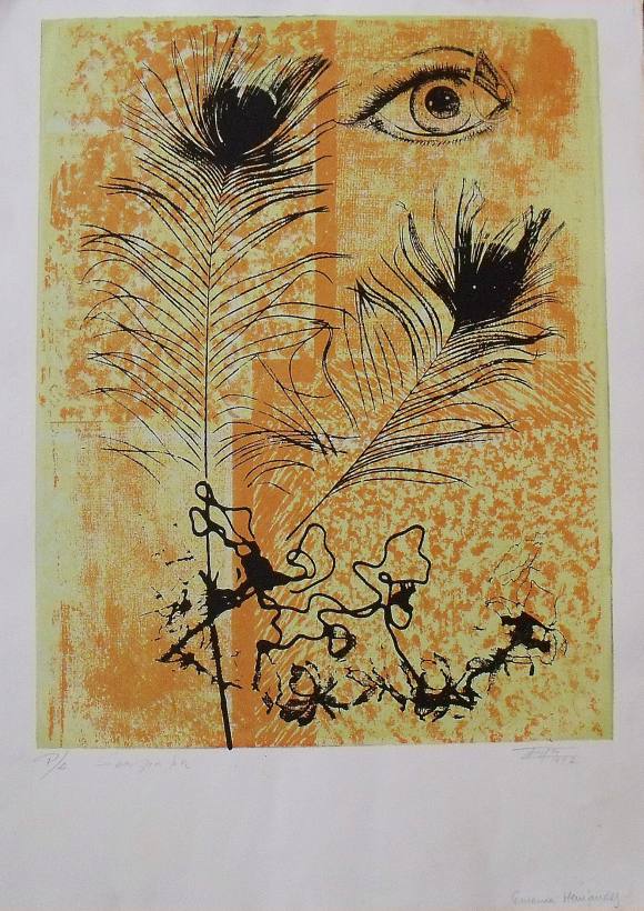 Encarna Hernández Sáez. Serigraphy. Hand signed. Artist proof. 70x50cm. Piggy Paper.