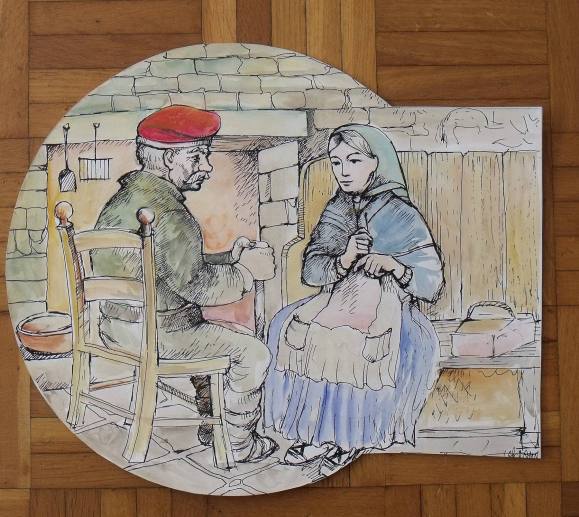 Raul Capitani. I draw ink and watercolor on paper. 