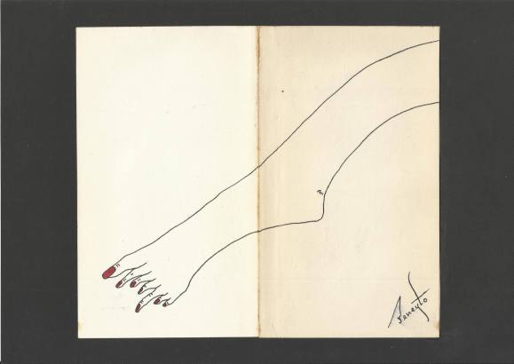 Antonio Beneyto. Ink and color drawing on paper. Surrealism. 