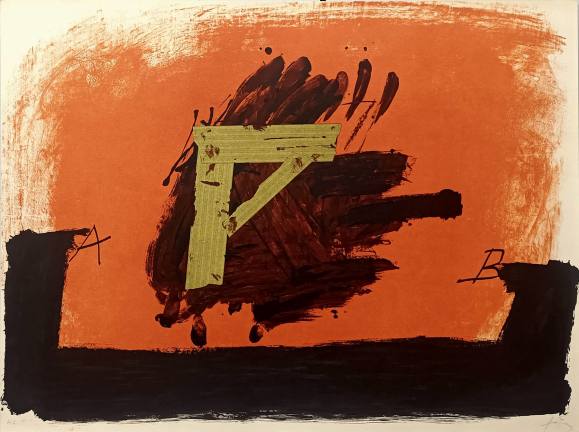Antoni Tàpies: Untitled lithograph H.C. (1976)