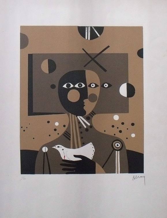 Eduard Alcoy. Hand signed lithograph. Numbered 1/75. 64x52cm.