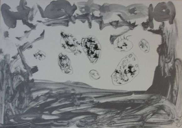 Anton Lamazares. Lithograph “Eran mais ca un” 2000. Certificate of Authenticity B 690/1000. Signed on plate. 32 x 45 cm.
