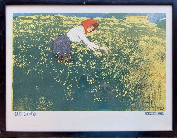 Ramón Casas 1900 Girl in the countryside