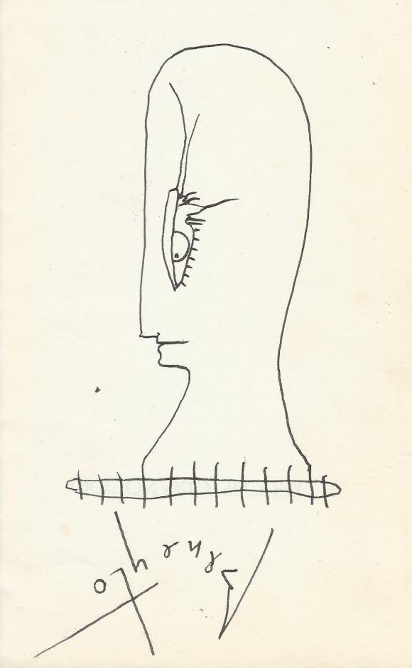 Antonio Beneyto. Ink drawing on paper. 