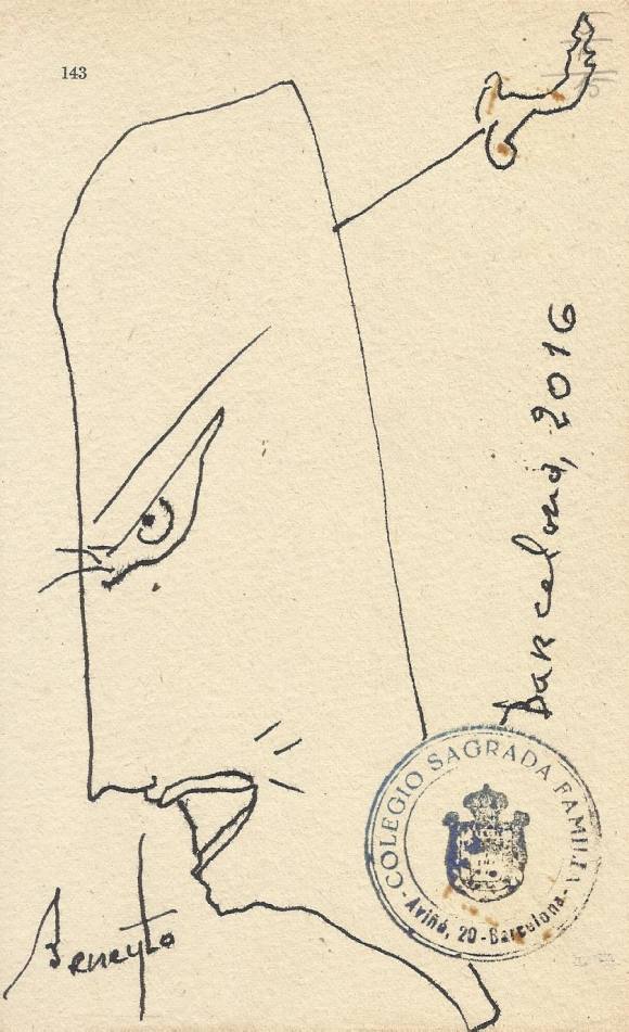 Antonio Beneyto. Ink drawing on paper. Surrealism. 