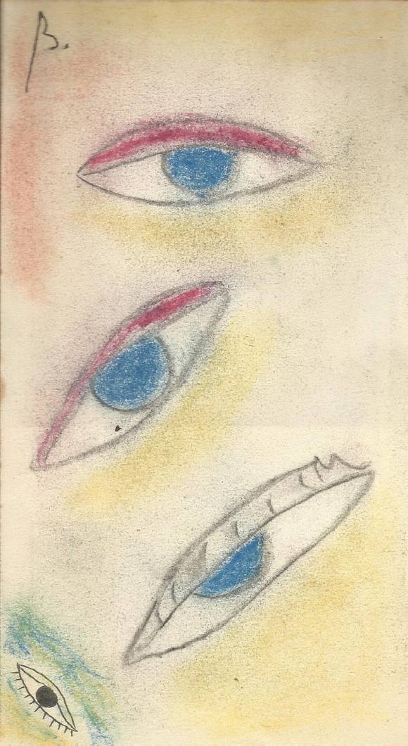 Antonio Beneyto. Colored pencil drawing on paper. 