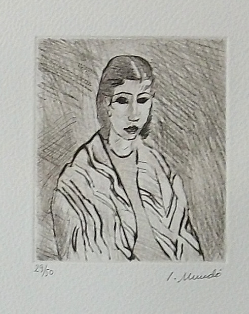 Ignasi Mundó. Engraving 