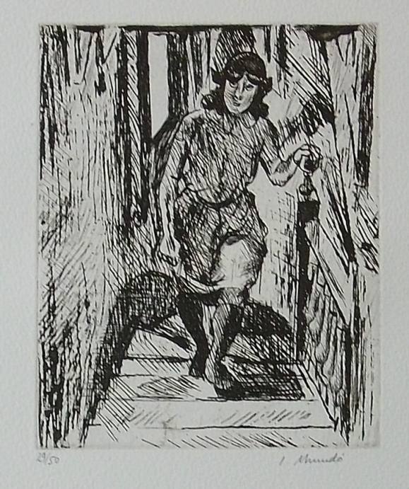 Ignasi Mundó. Etching 