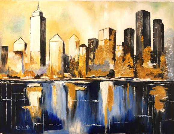 Urban view, a work by Mercedes Gilaberte