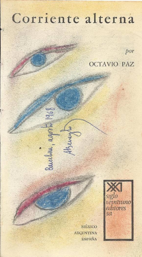 Antonio Beneyto. Colored pencil drawing on paper. “Eyes”. Hand-signed. 18 x 10 cm. 1968.
