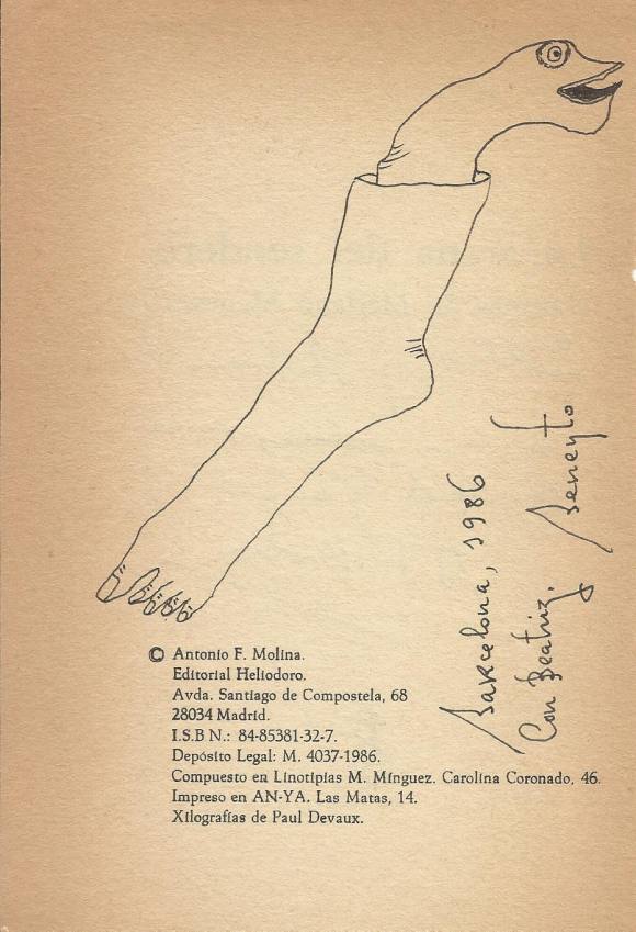 Antonio Beneyto. Ink drawing on paper. 