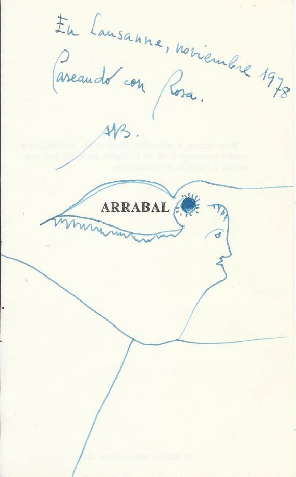 Antonio Beneyto. Ink drawing on paper “Surrealism”. Signed by hand. 1978. Lausanne 17x10.5 cm.