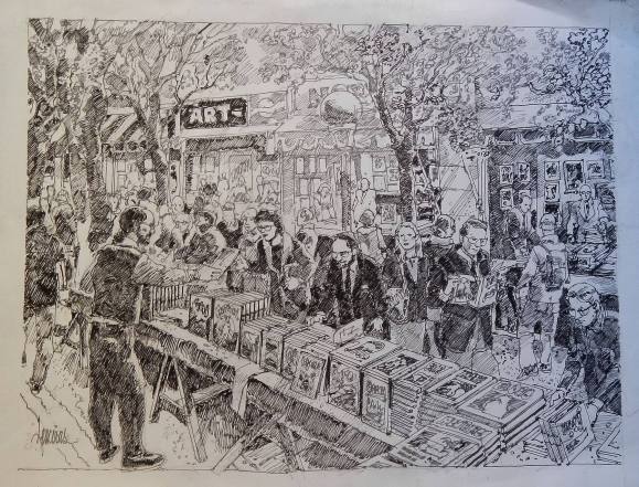 Carlos Enrique Lencinas Gómez. Ink on paper. 