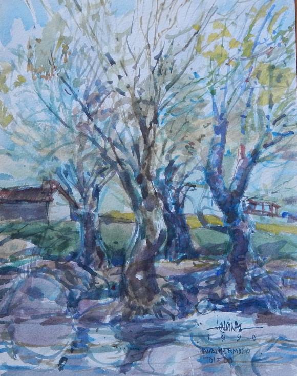Carlos Enrique Lencinas Gómez. Watercolor on paper. 