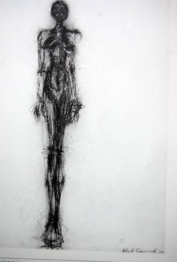 Alberto Giacometti - Original lithograph Derriere le miroir - 1971.