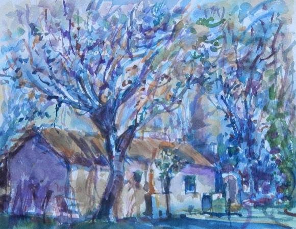 Carlos Enrique Lencinas Gómez. Watercolor on paper. “Rodrigo. Argentina. 1982”. Hand-signed. 23x29 cm.
