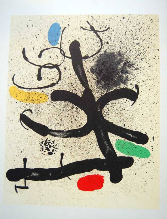 Joan Miró: Original lithograph Derriere le miroir - 1971.