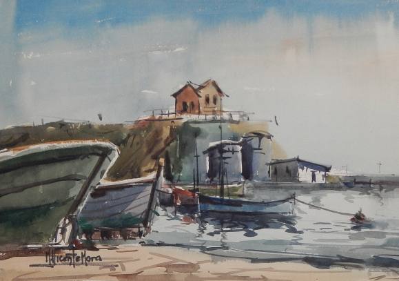 Manuel Vicente Mora. Watercolor on paper. 