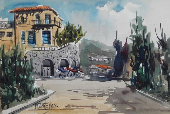 Manuel Vicente Mora. Watercolor on paper. 