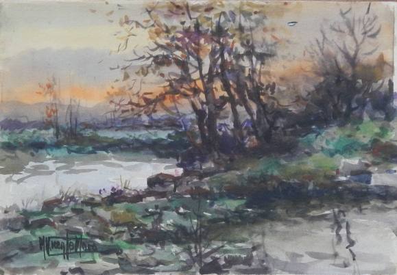 Manuel Vicente Mora. Watercolor on paper. 