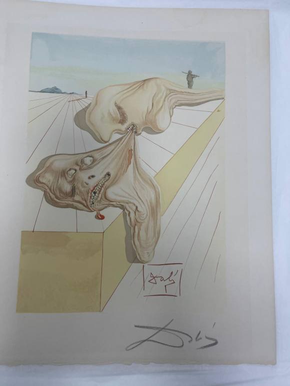 Salvador Dalí - Inferno 32 - Count Ugolino devouring Ruggieri's head
