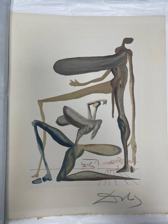 Salvador Dalí - Inferno 29 - Surrealist Deformation / Stencil Bodies
