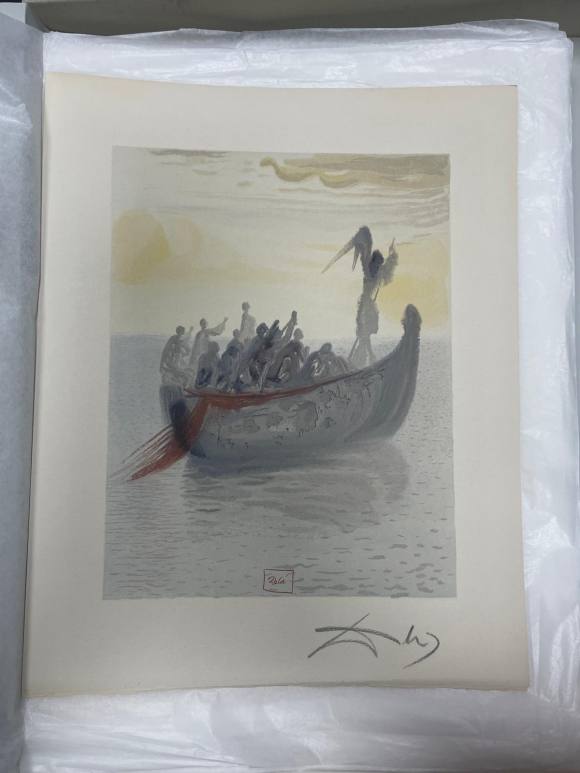 Salvador Dalí - Purgatory 2 - The Boat of Souls and the Helmsman Angel
