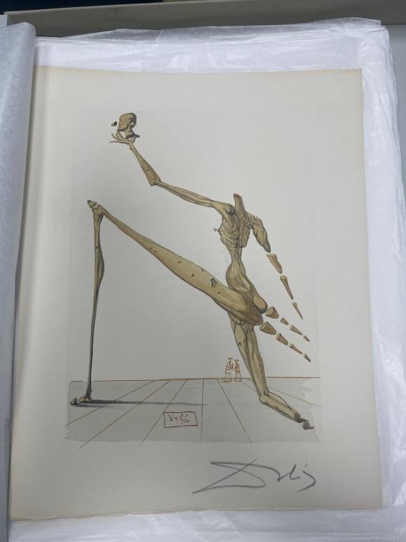 Salvador Dalí - Inferno 28 - Bertrand de Born holding his own head