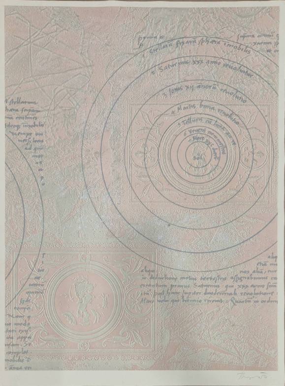 Joan Josep Tharrats – «Homenatge a Copèrnic I» litografia