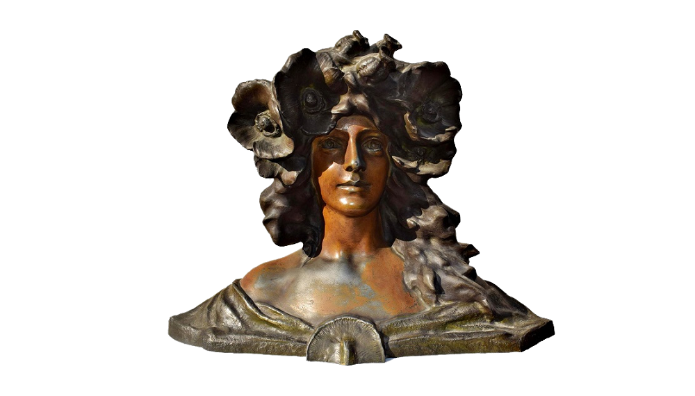 Rostros y cuerpos de mujer moldeados en escultura